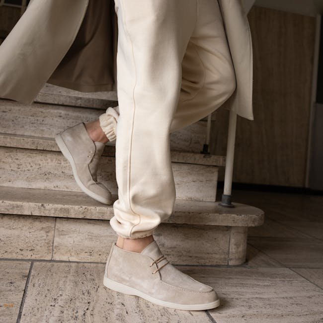 Beige suède veterboots